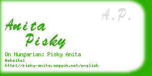 anita pisky business card